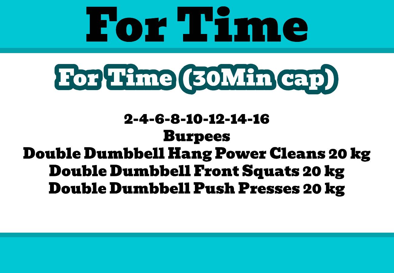 10/15/2023 – For Time WOD – Power Ladder