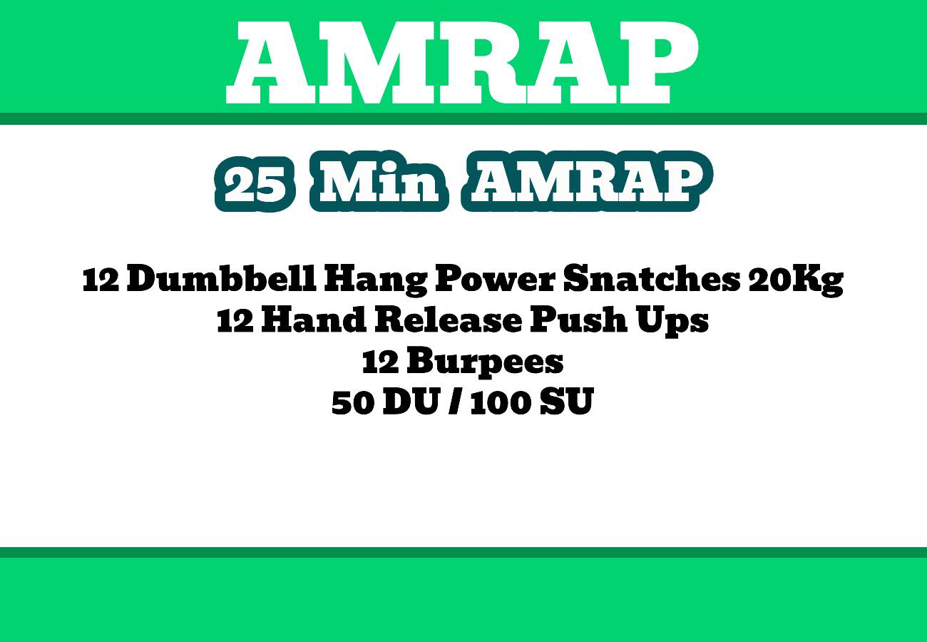 10/16/2023-25Min AMRAP – “The Dumbbell hell”