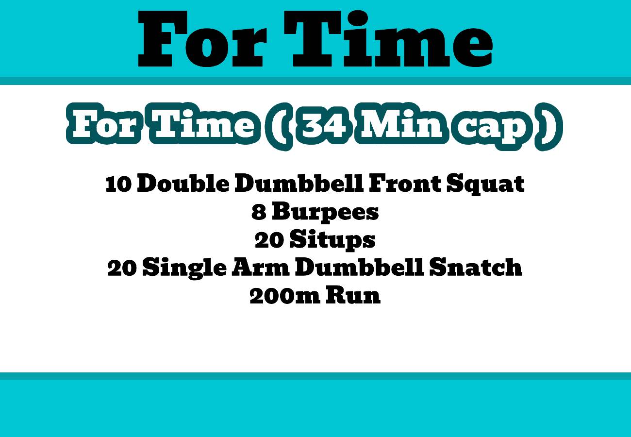 10/17/2023 – For Time WOD – Double Dumbbell Run