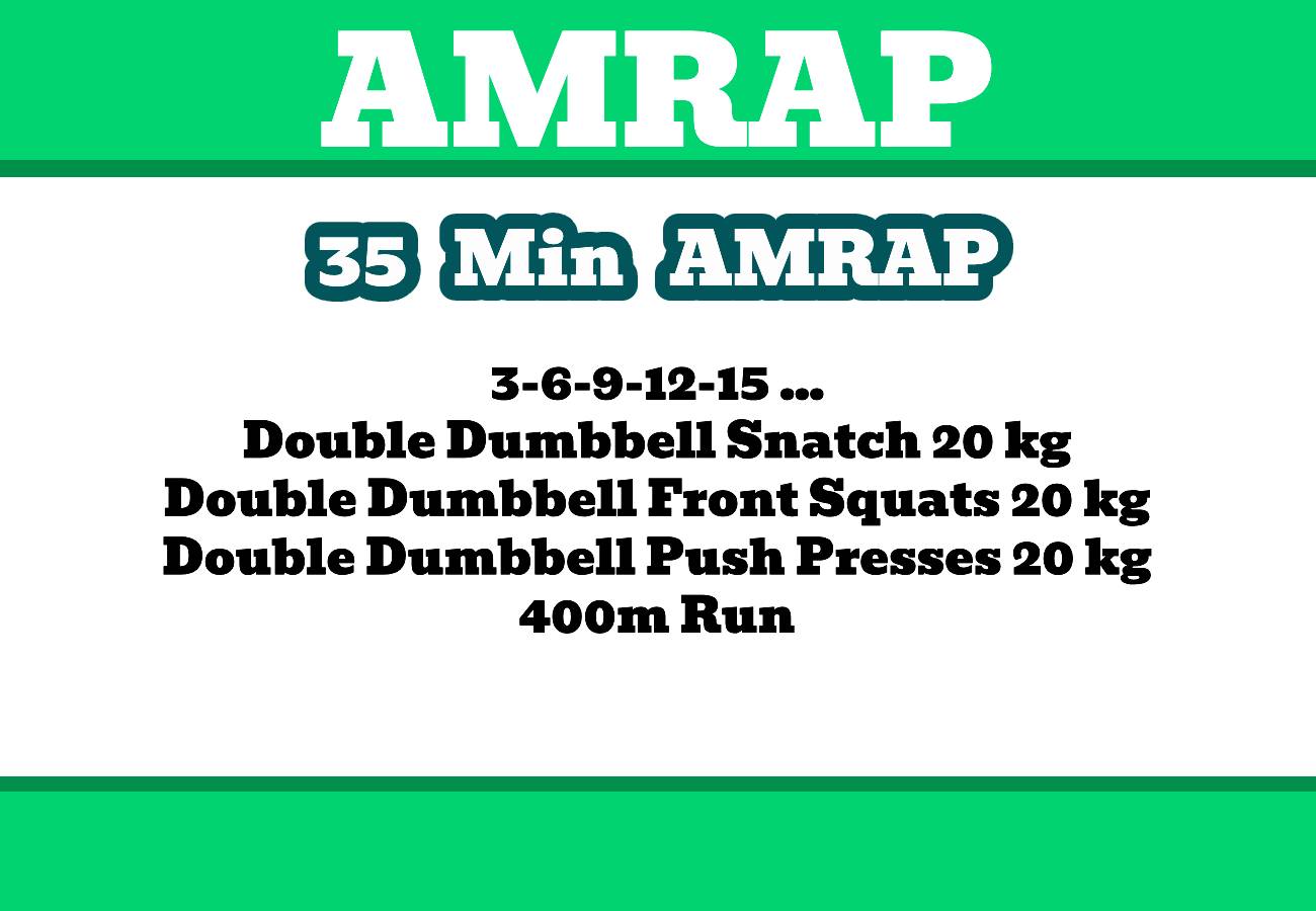 10/18/2023-25Min AMRAP – “The Dumbbell hell”