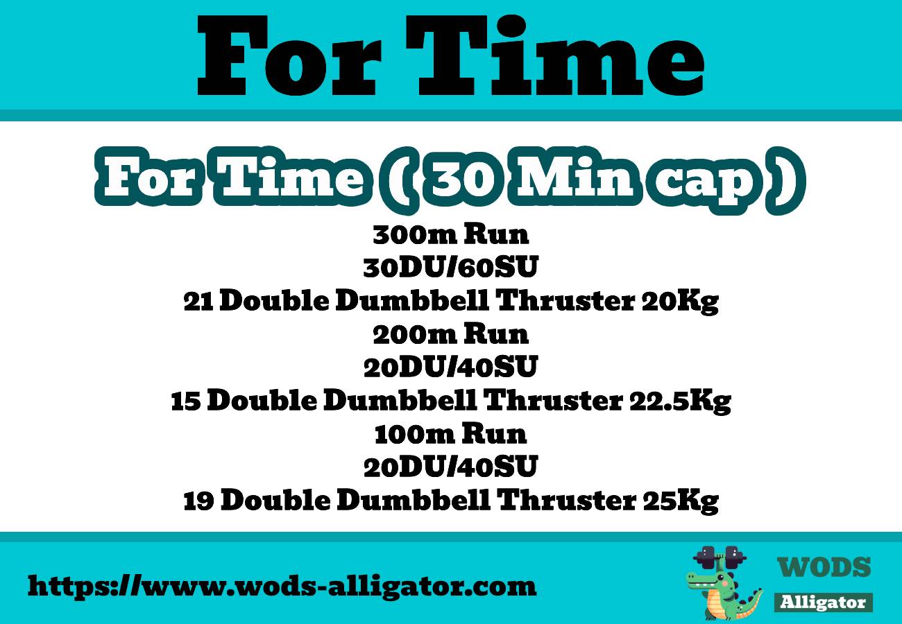 10/26/2023 – For Time WOD – Thruster Blitz Challenge