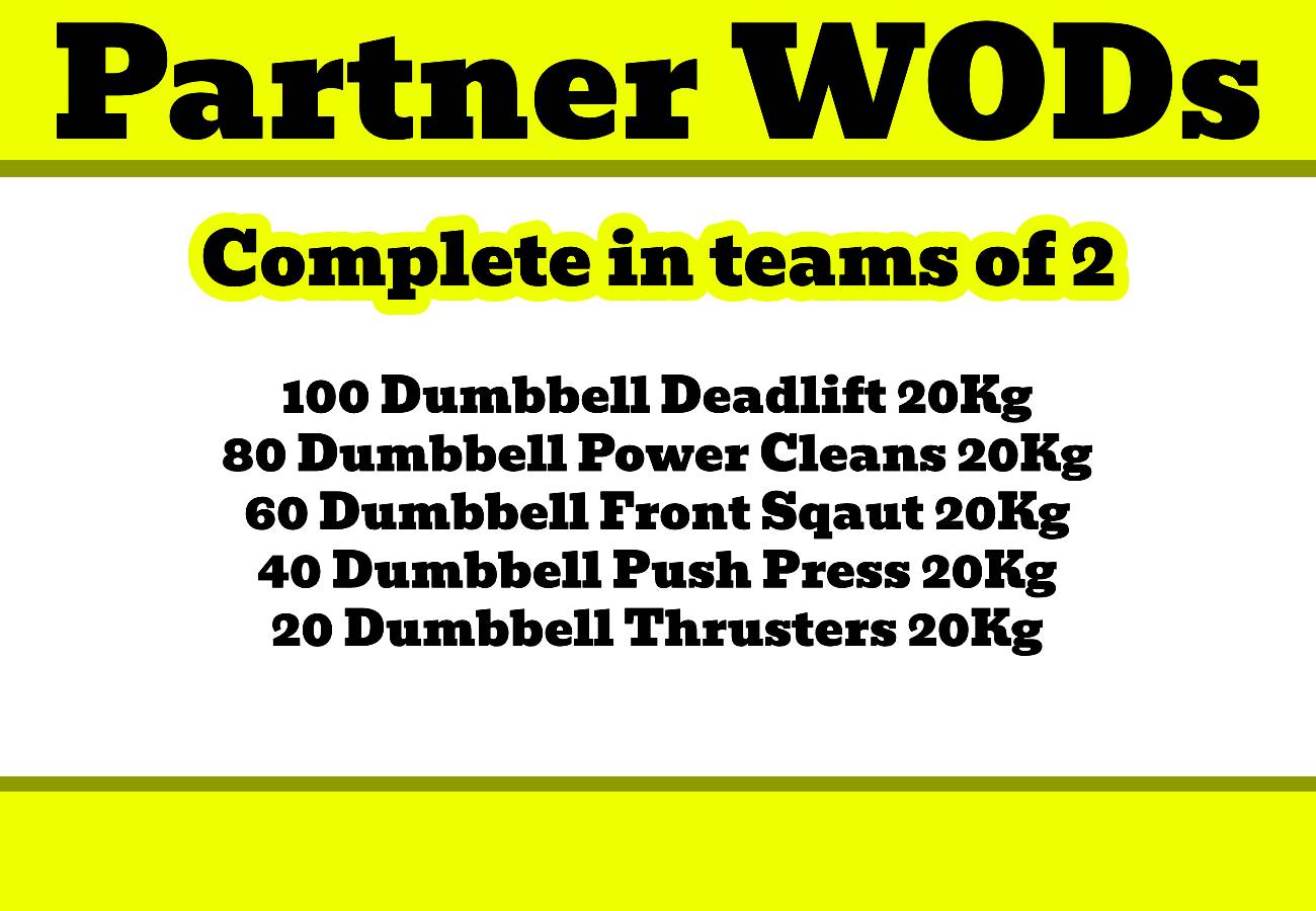 10/20/2023 – Partners WOD – 100 Dumbbell Delight